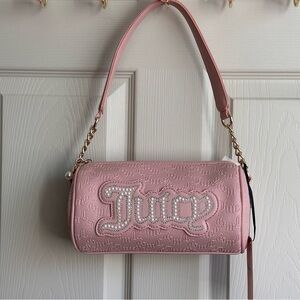 Juicy Couture Pink Bling Barrel Shoulder Bag